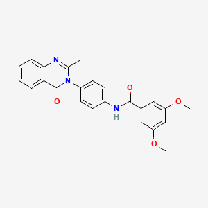 3,5-dimethoxy-N-[4-(2-methyl-4-oxoquinazolin-3-yl)phenyl]benzamide