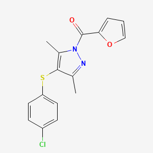 [4-(4-Chloro-phenylsulfanyl)-3,5-dimethyl-pyrazol-1-yl]-furan-2-yl-methanone