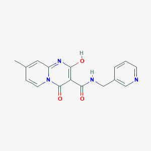 molecular formula C16H14N4O3 B2656567 2-hydroxy-8-methyl-4-oxo-N-(pyridin-3-ylmethyl)-4H-pyrido[1,2-a]pyrimidine-3-carboxamide CAS No. 886896-99-7