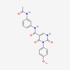 molecular formula C20H18N4O5 B2656572 N-(3-acetamidophenyl)-3-(4-methoxyphenyl)-2,4-dioxo-1H-pyrimidine-5-carboxamide CAS No. 863611-80-7