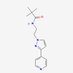 molecular formula C15H20N4O B2656573 N-(2-(3-(吡啶-4-基)-1H-吡唑-1-基)乙基)叔丁酰胺 CAS No. 1448071-53-1
