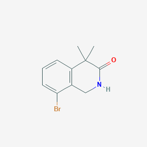 molecular formula C11H12BrNO B2656576 8-Bromo-4,4-dimethyl-1,2-dihydroisoquinolin-3(4H)-one CAS No. 1935647-08-7