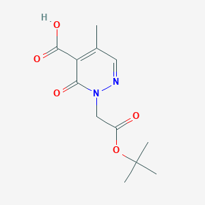 molecular formula C12H16N2O5 B2656577 5-甲基-2-[2-[(2-甲基丙烷-2-基)氧基]-2-氧代乙基]-3-氧代哒嗪-4-羧酸 CAS No. 2416237-59-5