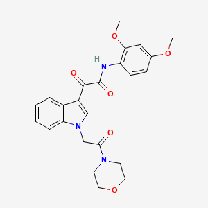 B2656582 N-(2,4-dimethoxyphenyl)-2-(1-(2-morpholino-2-oxoethyl)-1H-indol-3-yl)-2-oxoacetamide CAS No. 872857-48-2