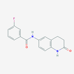 3-fluoro-N-(2-oxo-1,2,3,4-tetrahydroquinolin-6-yl)benzamide
