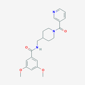 3,5-dimethoxy-N-((1-nicotinoylpiperidin-4-yl)methyl)benzamide