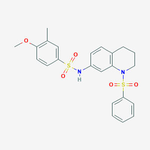4-methoxy-3-methyl-N-(1-(phenylsulfonyl)-1,2,3,4-tetrahydroquinolin-7-yl)benzenesulfonamide