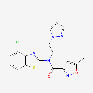 N-(2-(1H-pyrazol-1-yl)ethyl)-N-(4-chlorobenzo[d]thiazol-2-yl)-5-methylisoxazole-3-carboxamide