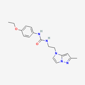 molecular formula C17H21N5O2 B2656612 1-(4-ethoxyphenyl)-3-(2-(6-methyl-1H-imidazo[1,2-b]pyrazol-1-yl)ethyl)urea CAS No. 2034238-57-6