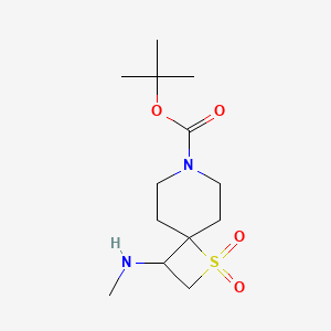 molecular formula C13H24N2O4S B2656624 Tert-butyl 3-(methylamino)-1,1-dioxo-1lambda6-thia-7-azaspiro[3.5]nonane-7-carboxylate CAS No. 2228090-75-1