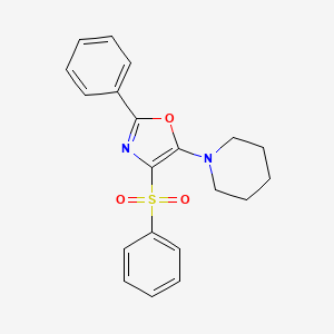 1-[2-Phenyl-4-(phenylsulfonyl)-1,3-oxazol-5-yl]piperidine
