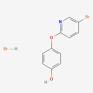 molecular formula C11H9Br2NO2 B2656630 4-[(5-Bromopyridin-2-yl)oxy]phenol hydrobromide CAS No. 1803566-05-3