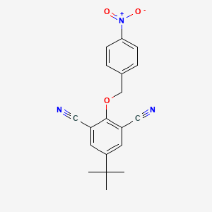5-Tert-butyl-2-[(4-nitrophenyl)methoxy]benzene-1,3-dicarbonitrile