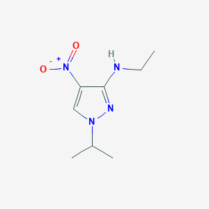 molecular formula C8H14N4O2 B2656653 N-Ethyl-1-isopropyl-4-nitro-1H-pyrazol-3-amine CAS No. 1429417-76-4