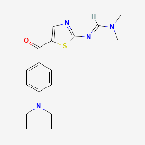 N'-{5-[4-(diethylamino)benzoyl]-1,3-thiazol-2-yl}-N,N-dimethyliminoformamide