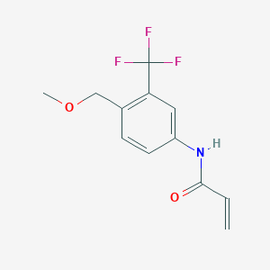 molecular formula C12H12F3NO2 B2656664 N-[4-(Methoxymethyl)-3-(trifluoromethyl)phenyl]prop-2-enamide CAS No. 2361640-67-5