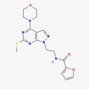 molecular formula C17H20N6O3S B2656667 N-(2-(6-(methylthio)-4-morpholino-1H-pyrazolo[3,4-d]pyrimidin-1-yl)ethyl)furan-2-carboxamide CAS No. 941986-01-2