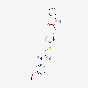 N-cyclopentyl-2-(2-((2-((3-methoxyphenyl)amino)-2-oxoethyl)thio)thiazol-4-yl)acetamide