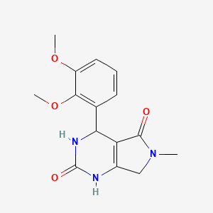 molecular formula C15H17N3O4 B2656669 4-(2,3-dimethoxyphenyl)-6-methyl-3,4,6,7-tetrahydro-1H-pyrrolo[3,4-d]pyrimidine-2,5-dione CAS No. 875158-88-6