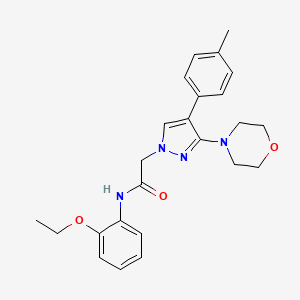molecular formula C24H28N4O3 B2656671 N-(2-乙氧基苯基)-2-(3-吗啉-4-(对甲苯基)-1H-吡唑-1-基)乙酰胺 CAS No. 1286732-79-3