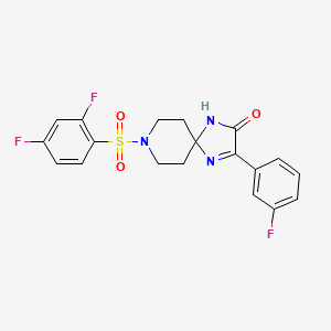 8-((2,4-Difluorophenyl)sulfonyl)-3-(3-fluorophenyl)-1,4,8-triazaspiro[4.5]dec-3-en-2-one