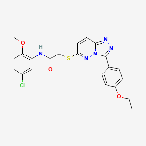 molecular formula C22H20ClN5O3S B2656681 N-(5-chloro-2-methoxyphenyl)-2-((3-(4-ethoxyphenyl)-[1,2,4]triazolo[4,3-b]pyridazin-6-yl)thio)acetamide CAS No. 852436-73-8