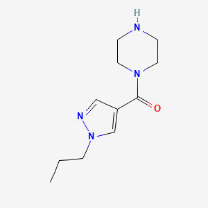 molecular formula C11H18N4O B2656692 Piperazin-1-yl-(1-propylpyrazol-4-yl)methanone CAS No. 1519819-19-2