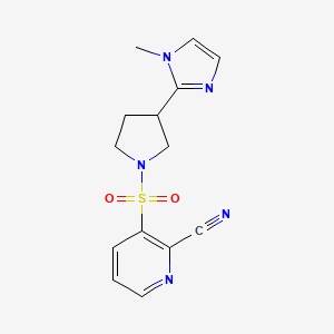 3-[3-(1-Methylimidazol-2-yl)pyrrolidin-1-yl]sulfonylpyridine-2-carbonitrile