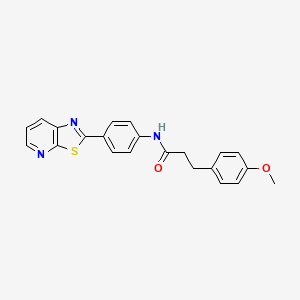 3-(4-methoxyphenyl)-N-(4-(thiazolo[5,4-b]pyridin-2-yl)phenyl)propanamide