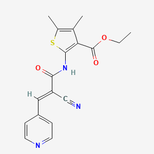 (E)-ethyl 2-(2-cyano-3-(pyridin-4-yl)acrylamido)-4,5-dimethylthiophene-3-carboxylate