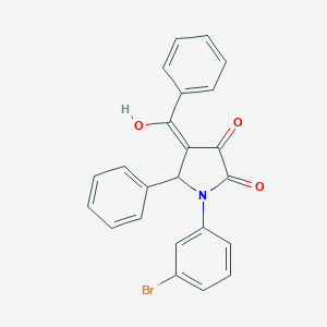 (4E)-1-(3-bromophenyl)-4-[hydroxy(phenyl)methylidene]-5-phenylpyrrolidine-2,3-dione