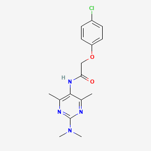 2-(4-chlorophenoxy)-N-(2-(dimethylamino)-4,6-dimethylpyrimidin-5-yl)acetamide
