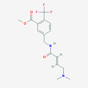 Methyl 5-[[[(E)-4-(dimethylamino)but-2-enoyl]amino]methyl]-2-(trifluoromethyl)benzoate