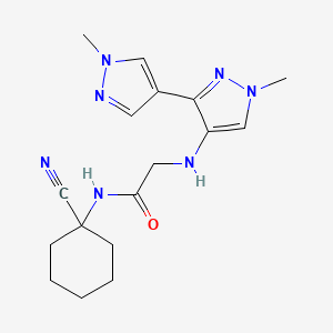 N-(1-cyanocyclohexyl)-2-({1,1'-dimethyl-1H,1'H-[3,4'-bipyrazole]-4-yl}amino)acetamide