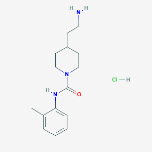 molecular formula C15H24ClN3O B2656724 4-(2-aminoethyl)-N-(o-tolyl)piperidine-1-carboxamide hydrochloride CAS No. 2319783-68-9