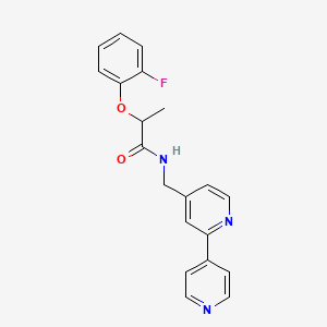 molecular formula C20H18FN3O2 B2656726 N-([2,4'-bipyridin]-4-ylmethyl)-2-(2-fluorophenoxy)propanamide CAS No. 2034401-11-9
