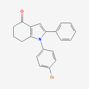 molecular formula C20H16BrNO B2656733 1-(4-溴苯基)-2-苯基-1,5,6,7-四氢-4H-吲哚-4-酮 CAS No. 83558-07-0