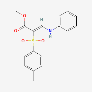 molecular formula C17H17NO4S B2656748 methyl (2Z)-3-anilino-2-[(4-methylphenyl)sulfonyl]acrylate CAS No. 1327179-75-8