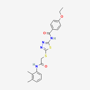 molecular formula C21H22N4O3S2 B2656751 N-[5-[2-(2,3-二甲基苯胺基)-2-氧代乙基]巯基-1,3,4-噻二唑-2-基]-4-乙氧基苯甲酰胺 CAS No. 392294-53-0