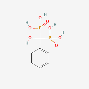 molecular formula C7H10O7P2 B2656758 (Hydroxy-phenyl-phosphono-methyl)-phosphonic acid CAS No. 2809-26-9