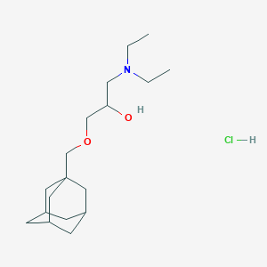 molecular formula C18H34ClNO2 B2656763 1-((3r,5r,7r)-金刚烷-1-基甲氧基)-3-(二乙氨基)丙烷-2-醇盐酸盐 CAS No. 1215644-22-6