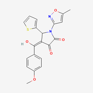 molecular formula C20H16N2O5S B2656766 3-羟基-4-(4-甲氧基苯甲酰基)-1-(5-甲基异恶唑-3-基)-5-(噻吩-2-基)-1H-吡咯-2(5H)-酮 CAS No. 618877-53-5