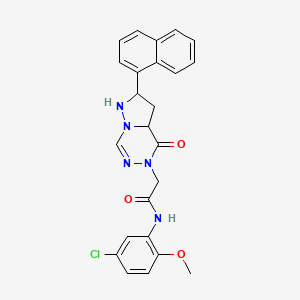 N-(5-chloro-2-methoxyphenyl)-2-[2-(naphthalen-1-yl)-4-oxo-4H,5H-pyrazolo[1,5-d][1,2,4]triazin-5-yl]acetamide