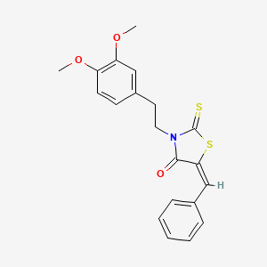 (E)-5-benzylidene-3-(3,4-dimethoxyphenethyl)-2-thioxothiazolidin-4-one