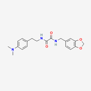 molecular formula C20H23N3O4 B2656787 N1-(benzo[d][1,3]dioxol-5-ylmethyl)-N2-(4-(dimethylamino)phenethyl)oxalamide CAS No. 954011-18-8