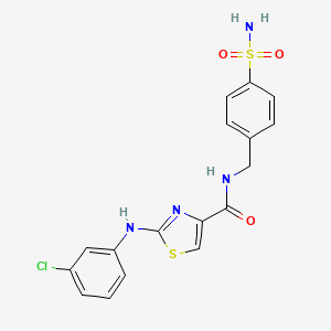 2-((3-chlorophenyl)amino)-N-(4-sulfamoylbenzyl)thiazole-4-carboxamide