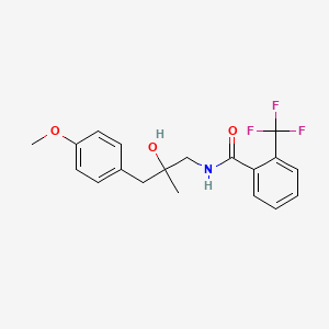 molecular formula C19H20F3NO3 B2656795 N-(2-hydroxy-3-(4-methoxyphenyl)-2-methylpropyl)-2-(trifluoromethyl)benzamide CAS No. 1396799-21-5