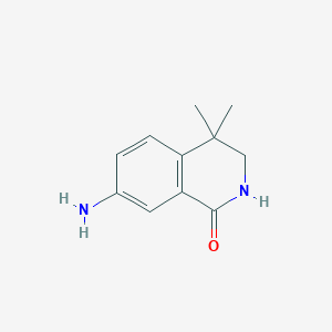 molecular formula C11H14N2O B2656803 1(2H)-异喹啉酮，7-氨基-3,4-二氢-4,4-二甲基- CAS No. 117242-07-6