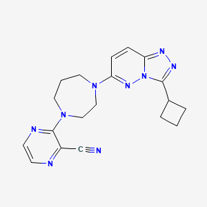 3-[4-(3-Cyclobutyl-[1,2,4]triazolo[4,3-b]pyridazin-6-yl)-1,4-diazepan-1-yl]pyrazine-2-carbonitrile