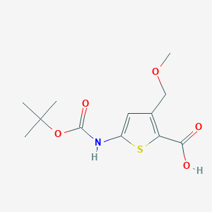 3-(Methoxymethyl)-5-[(2-methylpropan-2-yl)oxycarbonylamino]thiophene-2-carboxylic acid